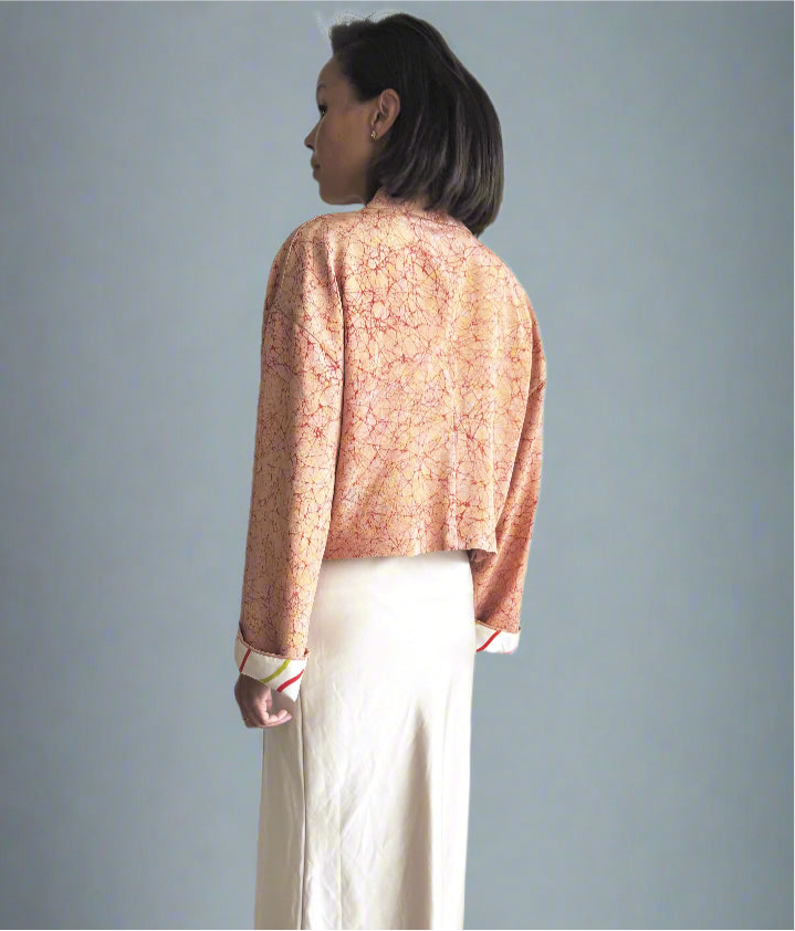 Orange cropped jacket