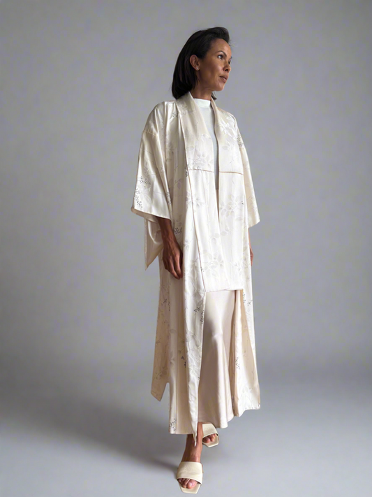 White long summer kimono