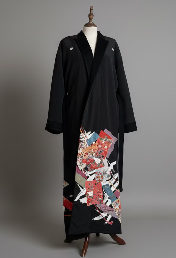 Cashmere kimono coat
